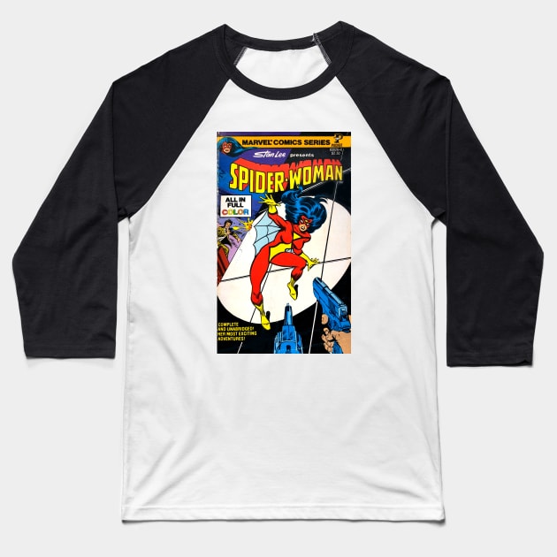 Spider-Woman 1979 Baseball T-Shirt by Pop Fan Shop